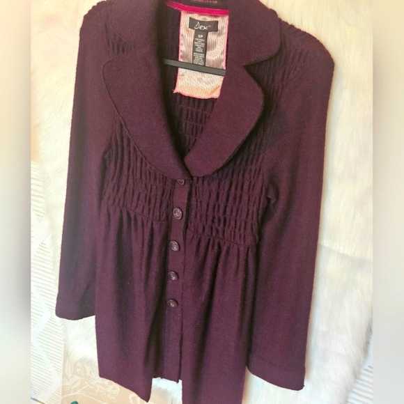 Dex *Rare* 100% Boiled Wool Sweater Dress - Picture 2 of 6